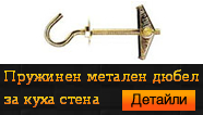 Пружинен метален дюбел за куха стена